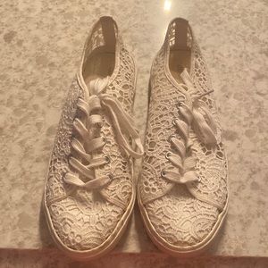 White flat Ked style shoe